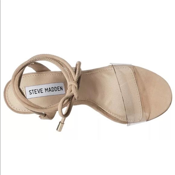Steve Madden Nude Lace Up Heels Lyla $129 NEW - Picture 3 of 4